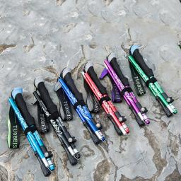 Ultraleve Folding Trekking Pole, liga de alumínio, Anti Shock Alpenstock, bengala de neve, escalada ao ar livre, vara de caminhada - Image 3