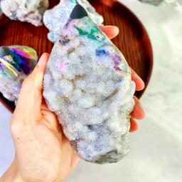 Aura Sphalerite Ornamentos, Cristal Natural Escultura, Pedras Preciosas Jóias, Glitter Cura Cristal, Presente de Aniversário, Alta Qualidade, 1Pc - Image 1