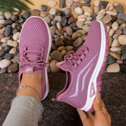 Sapatos femininos, solas macias, pés não cansados, tênis de verão, sapatos plataforma, tecelagem voadora, tênis femininos respiráveis - Image 6