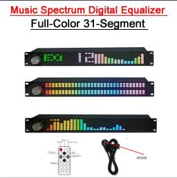 Luz indicadora de nível LED para espectro musical EQ Balancer Pickup Display Indicador de nível de áudio Espectro de música Bluetooth Controle remoto 1.5U - Image 1