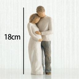 Resina Casal Estátua Miniaturas Caráter Familiar, Enfeites, Acessórios Para Casa, Dia Dos Namorados, Casamento Aniversário Presentes - Image 6