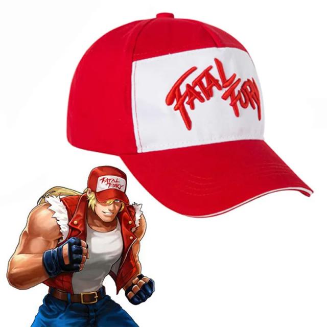 Chapéu de Baseball Terry Bogard - Cosplay do Anime Fatal Fury com Bordado de Boxe