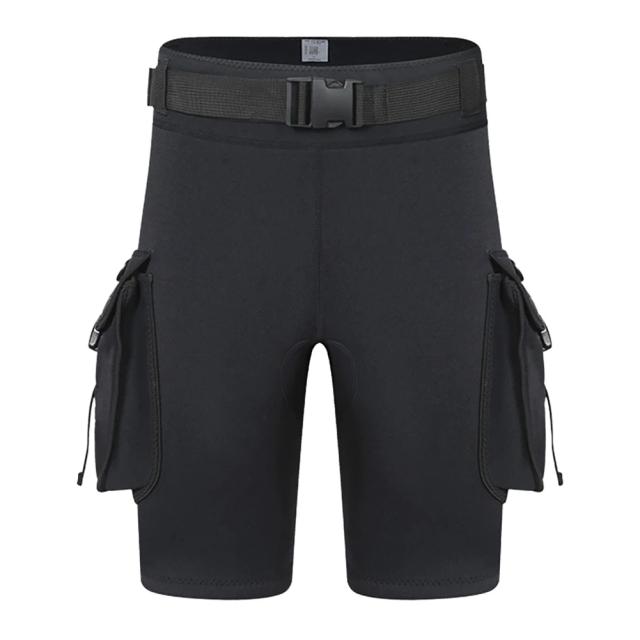 Shorts de Mergulho com Bolso para Homens e Mulheres - Trajes de Neoprene de 3mm para Pesca Submarina, Surf, Canoagem e Caiaque