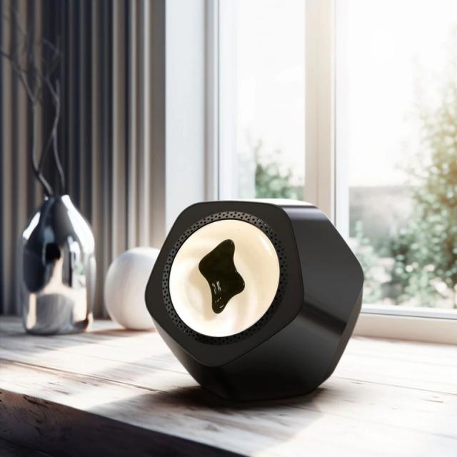 Caixa de Som Bluetooth Venom Transparente com Visualização Ferrari - Subwoofer Estéreo para Desktop, Ritmo Potente em Preto