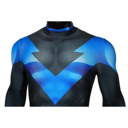 2025 adulto super-herói titãs nightwing macacão cosplay traje halloween masquerade legal bodysuit com máscara de olho-o-a - Image 5