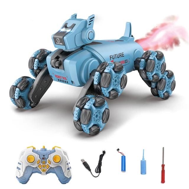 2.4g controle remoto robô cão 360 graus deriva dublê rc carro brinquedos para meninos meninas crianças presente M765-53