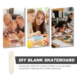 Baralho de skate em branco dupla face diy lona para jardim de infância inacabado desenho rolo brinquedo acessórios esportivos - Image 5