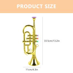 Trompete modelo brinquedos para crianças, instrumentos musicais, instrumentos iniciantes, miniaturas para menino - Image 6