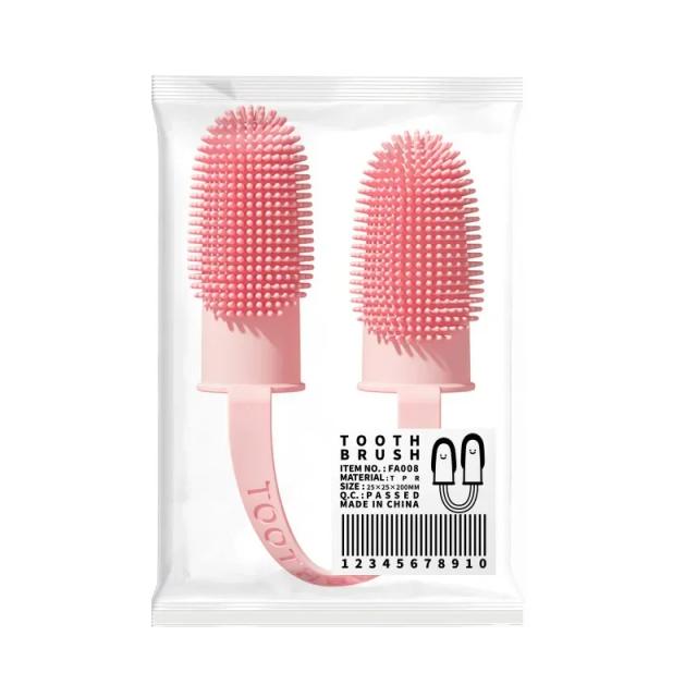 Escova de Dente de Silicone Não Tóxica para Pets - Cuidados com o Mau Halito, Super Macia para Cachorros e Gatos
