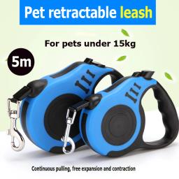 Durable Nylon Dog Leash, Cat Lead Extensão, Automático, Retrátil, Cachorro, Caminhada, Corrida, Roleta para Cães, Produtos Pet, 5m - Image 1