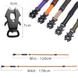 Choque reflexivo absorvendo pet trelas com cinto de segurança de carro para cães grandes, Heavy Duty, trela tática do cão Bungee, sem tração - Image 5