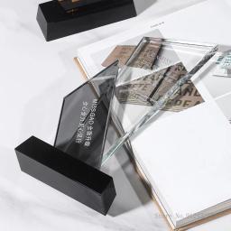 Troféu De Cristal Personalizado Criativo K9, Gravado Upscale Placa De Autorização, Prêmio De Honra, Excelente Troféu De Empregado, 1Pc - Image 4