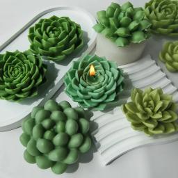 Molde De Silicone De Vela Suculenta Grande, DIY Planta, Flores, Sabão, Artesanato De Gesso, Molde De Resina, Chocolate Artesanal, Bolo De Doces, Ferramentas De Cozimento - Image 3