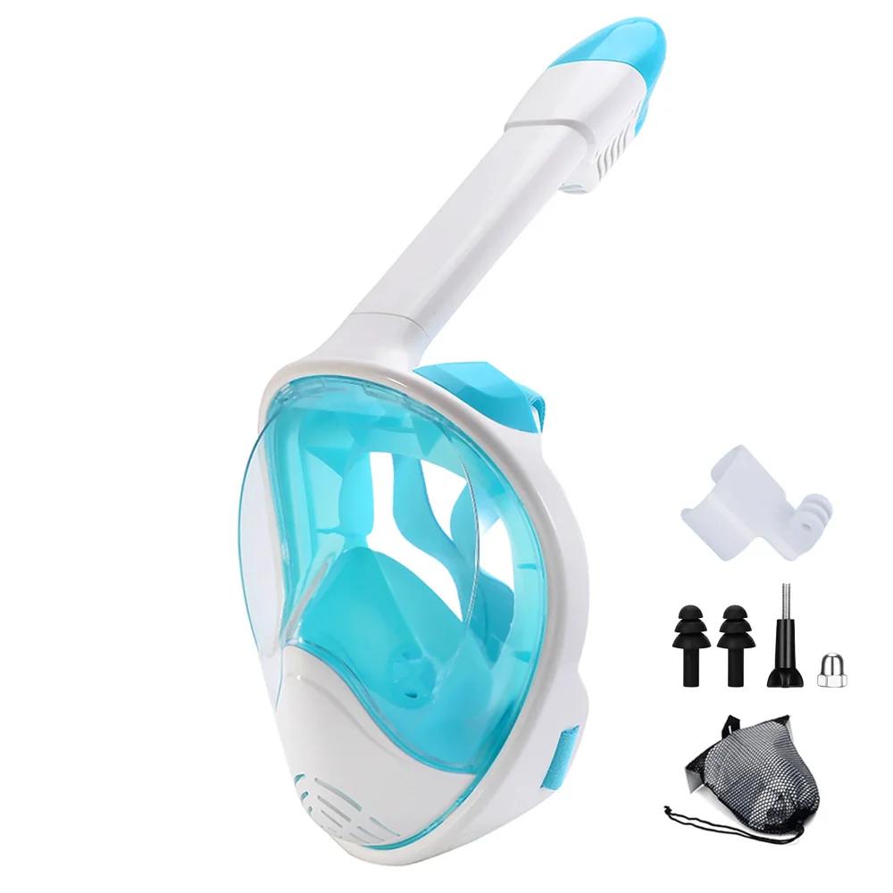 Full Face Snorkel Máscara Snorkeling com Camera Mount 180 Graus Vista Panorâmica Anti-Fog Anti-Leak Snorkeling Set para Adulto Crianças - Image 1