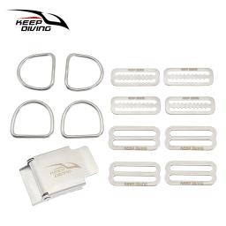 Ajustável Backplate Arnês Set para Mergulho, BCD Ultraleve Backplane Acessórios, Crotch Strap, Cinto de Peso, Acessórios de Mergulho - Image 4