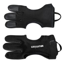 Luva de tiro com arco multi, acessório artesanal de longa duração, respirável, ideal para caça e tiro, grande, três dedos, 1 unidade - Image 4