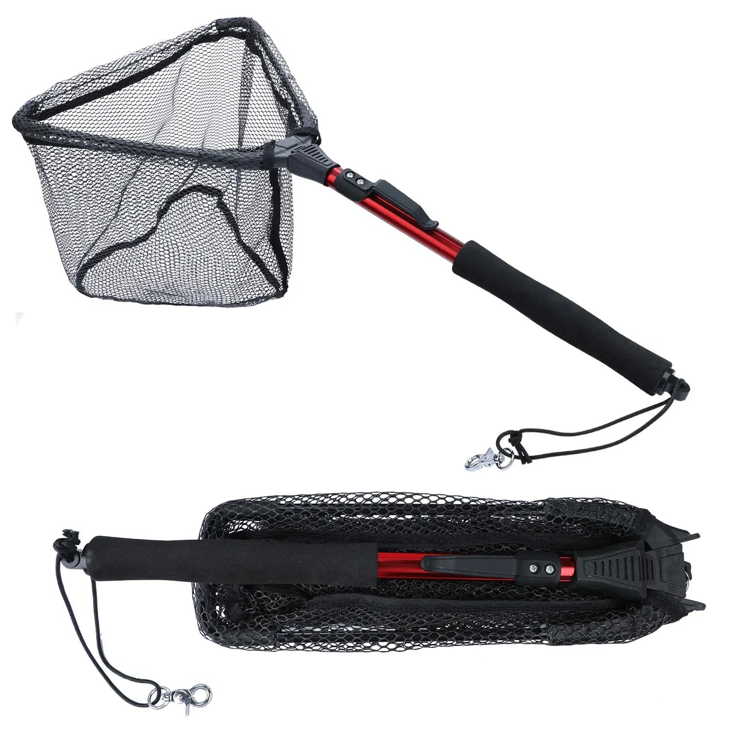 Sougayilang-Dobrável Rede de Pesca com EVA Handle, dobrável Pólo Telescópico, Durável Nylon Material Mesh, Tudo para Pesca Pesca - Image 1