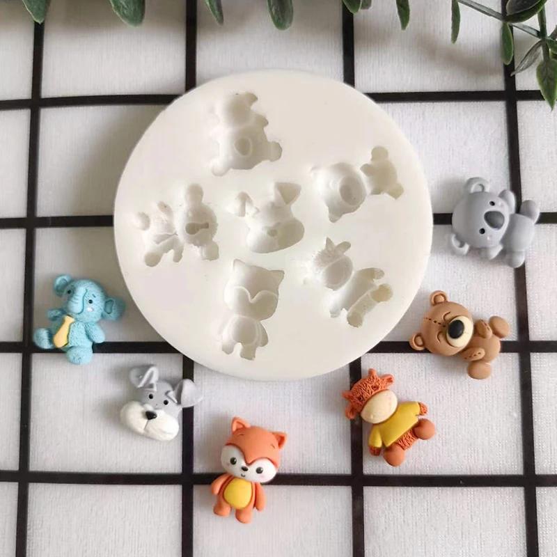 Silicone urso molde para a decoração do bolo, fondant, animal, sugarcraft, chocolate, cupcake, topper - Image 1