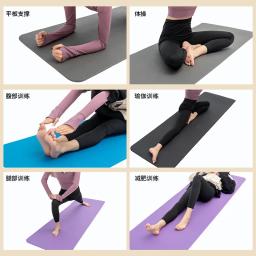 Tapete de Fitness Desportivo Anti-Skid, Yoga Matt para Exercício, Yoga, Pilates, Ginástica Grossa, NBR, Espuma Conforto, 183x61cm, 8mm - Image 5