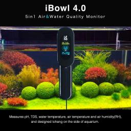 IBowl Aquarium Monitor de Qualidade da Água, TDS e Medidor de Temperatura, Medidor Digital em Tempo Real, Tanque Marinho 4.0, 5in 1 - Image 1