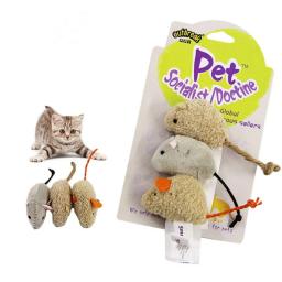 Simulação de pelúcia Mouse Toy for Cats, Resistência à mordida, Cat Scratch, Interativo, Palying, Gatinho, Novo, 3pcs - Image 1