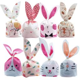 Carton Plastic Animal Candy Bags for Kids, Ear Bags Coelho, Biscoitos de aniversário, Embalagem de doces, Presentes DIY Suprimentos, 10 Pcs, 20Pcs - Image 2