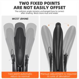 West biking conjunto de guarda-lamas de bicicleta pp durável ajustável mountain bike dianteiro traseiro fender ciclismo roda asas protetor acessórios - Image 2