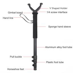 Liga de alumínio Hunting Shooting Head, Shoot Holder, portátil, suporte tridimensional, equipamento telescópico, tiro Rack - Image 6