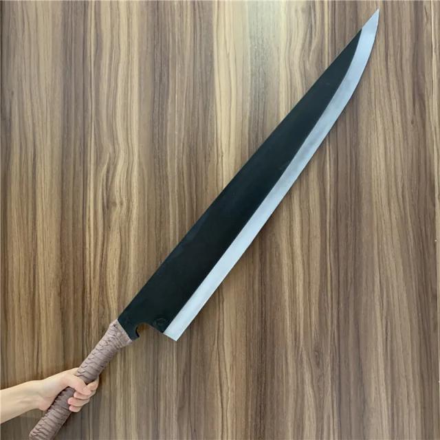 Props de Anime com Espada Negra, Katana Ninja Samurai em PU Seguro, Brinquedos de 106 cm para Presentes