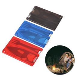 Camping Churrasco Faca e Garfo Segurança, Primeira ferramenta multifunções ao ar livre Cartão de Sobrevivência, Bife Talheres, Primeira carta - Image 5