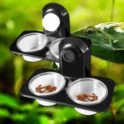 1 pçs tanque de répteis inseto aranha formigas ninho cobra gecko comida água tigela alimentação terrário criação alimentadores caixa animais estimação suprimentos - Image 2