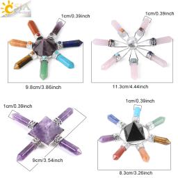 Pedras Naturais Pirâmide Decoração, Pêndulo Espiral, Gerador de Energia, Cura Meditação Espiritual Produto, 4 Pontos, G316 - Image 4