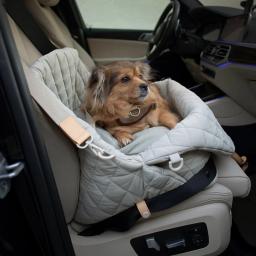 Sacos seguros do portador do cão do carro do não-deslizamento, Saco do canil para o cão pequeno e o gato viajam, Denims de Voiture - Image 6