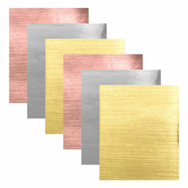 Adesivos Permanentes de Vinil à Prova d'Água para Artesanato - Pacote com 6 Peças 12"x10" para Decalques e Decoração DIY