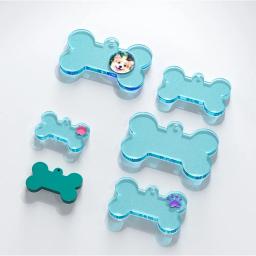 Silicone Molde para Cão e Gato Tag, Forma Óssea, Resina Epóxi Molde para DIY, Animais Chaveiro, Colar Pingentes, Resina Epóxi Moldes Artesanato - Image 3