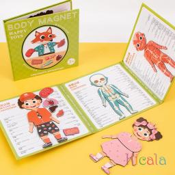 Brinquedo interativo do enigma magnético para crianças, órgãos do corpo humano, músculos, esqueleto, cognição, Montessori, livro ocupado, Preshool, sensorial - Image 5
