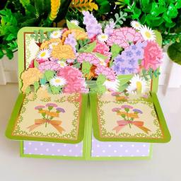 3D pop-up beija-flor e flores cartão, flor tropical, dia dos namorados, presente de aniversário, feliz dia das mães - Image 2