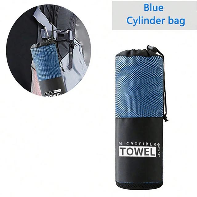 Toalha de Secagem Rápida para Esportes 73x149cm - Disponível em Azul, Cinza, Verde e Laranja, Ideal para Natação, Ginásio, Camping, Corrida e Praia, Lavável
