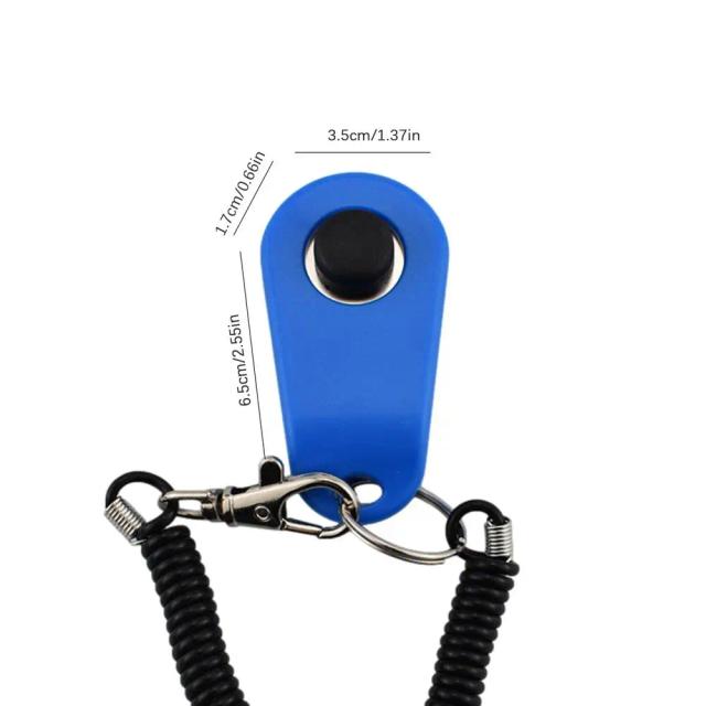 Clicker de Treinamento para Cães com Correia Ajustável - Ferramenta Interativa Leve e Sensível para Pets