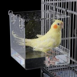 Banheira Pendurada para Banho Do Pássaro, Caixa De Chuveiro, Tigela De Gaiola, Acessório para Papagaios, Periquito, Cubo De Banho Do Pássaro - Image 2