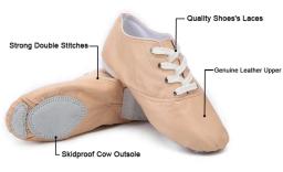 2024 tênis de dança de couro genuíno para mulheres homens macio respirável esporte jazz sapatos de dança ballet yoga ginásio sapatos de exercício 28-45 - Image 3