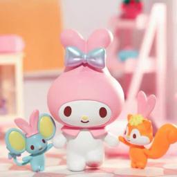 Bonito Pom Pom Pom Purin Cinnamoroll Melody Kuromi Pochacco Kittys Anime Figura de Ação Bonecas, Modelo Decoração Brinquedos, Presentes para Meninas - Image 4