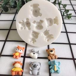 Silicone urso molde para a decoração do bolo, fondant, animal, sugarcraft, chocolate, cupcake, topper - Image 5