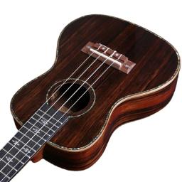 Todo o Ebony Ukulele Guitar, Mini Soprano elétrico Concert Tenor, 4 cordas, guitarra de viagem Pickup, 4 cordas, 21 ", 24", 26" - Image 4