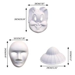 Máscara DIY para artesanato arte Máscara papel pintável Máscara branco Máscara cosplay papel - Image 5