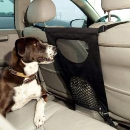 Pet Dog Rear Seat Cerca de carro, Isolamento Proteção Net, Elastic, Dupla Camada, 600DPVC Separação, Trilho de segurança, Pet Supply - Image 4