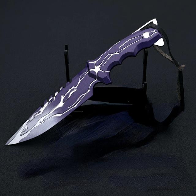 Artesanato de Metal Completo: Faca Varro, Espadas Katana e Brinquedos Acessórios com 21 cm para Presentear