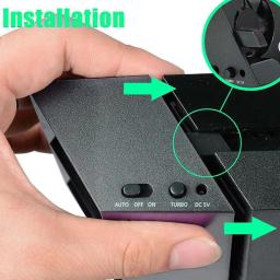 Inteligente Turbo Controle de Temperatura Cooling Cooler, USB, 5-Ventilador para Sony Playstation, PS 4 Pro, PS4 Pro, Ventilador de radiação - Image 3
