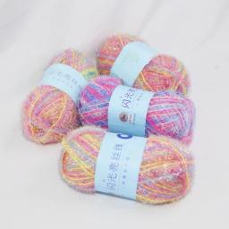 Linha do poliéster do brilho DIY, Fio De Vidro, Fio De Lã, Seda Brilhante, Suprimentos De Toalha De Lavagem De Louça, 50g, 100% - Image 3