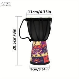 Mini tamanho Africano mão portátil tambor, percussão instrumento Musical, ABS tambor de câmara, Djembe colorido, 4 Polegada, profissional - Image 3